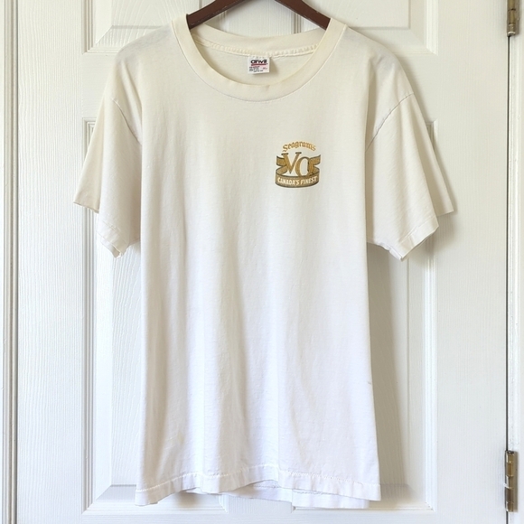 Anvil 90's Vintage Seagrams VO Canada's Finest Short Sleeve Crewneck T-shirt XL - Picture 1 of 11
